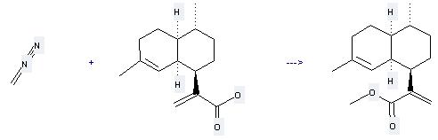 Artemisinic acid can react with qinghao acid to get methyl artemisinate.